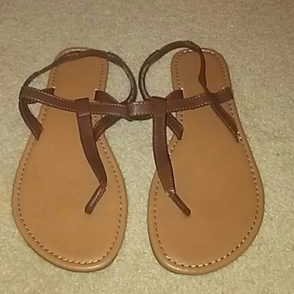 Time and Tru Shoes - Brown and tan sandals